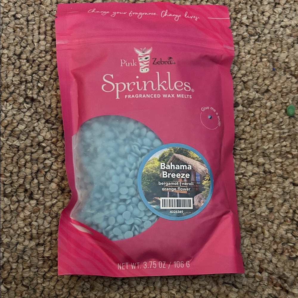 Pink Zebra Sprinkles in Bahama Breeze with Blue Melts